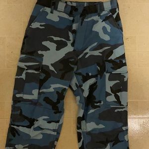 Blue Camo Cargo Pants